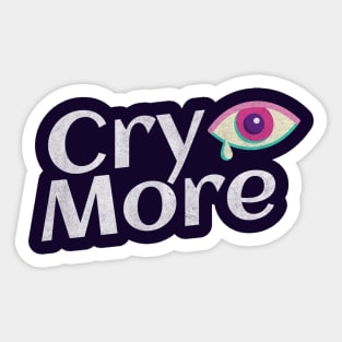 Cry More - Pink and Aqua Sticker